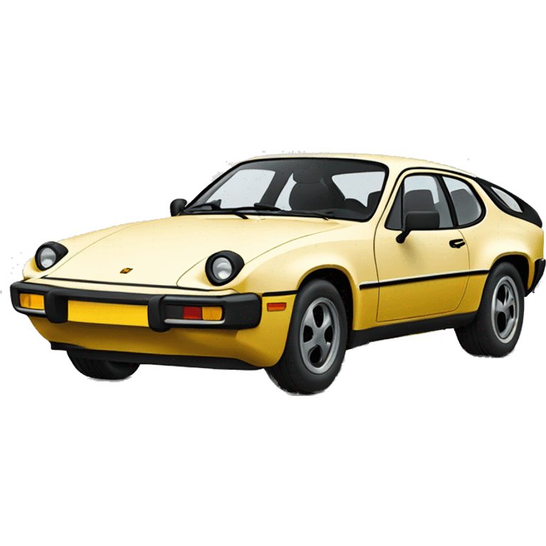 a porsche 924 inspired happy  emoji