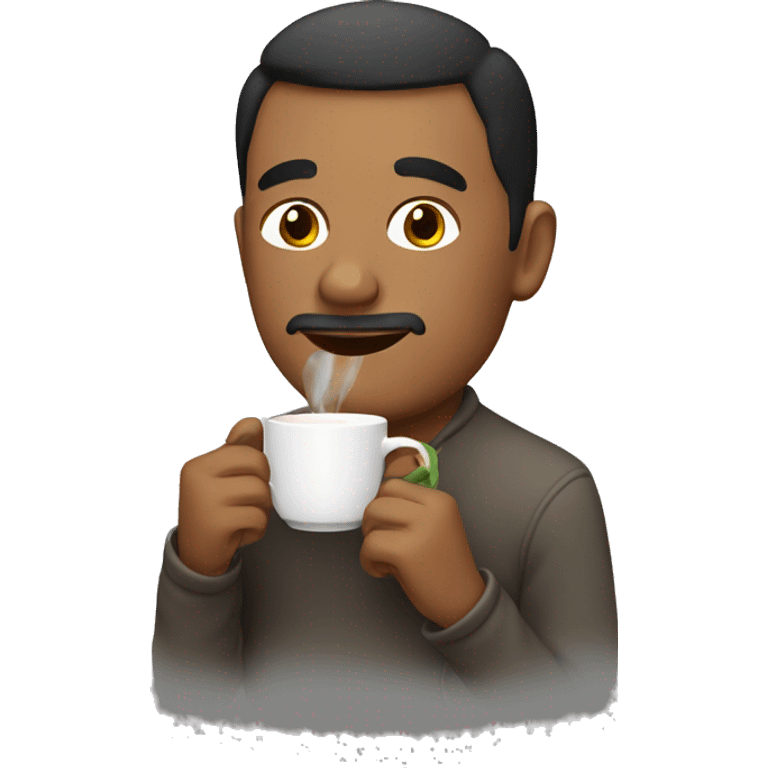 Man drinking tea emoji