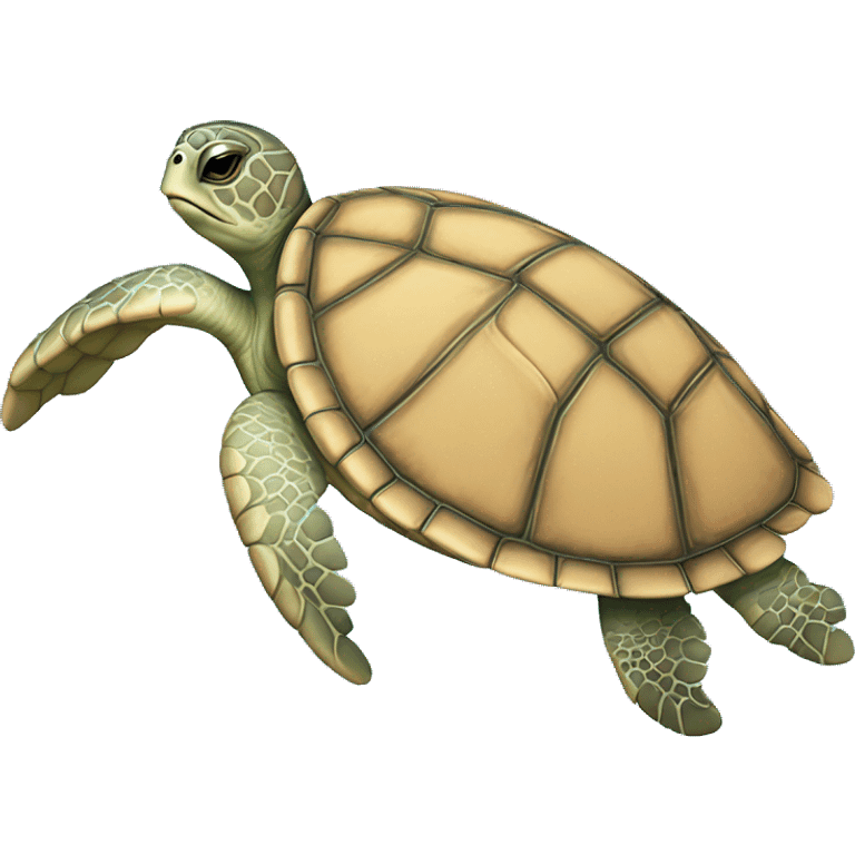 Sea turtle outline cute  emoji