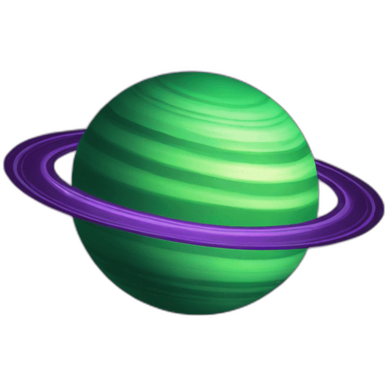 green saturn ,purple rings emoji