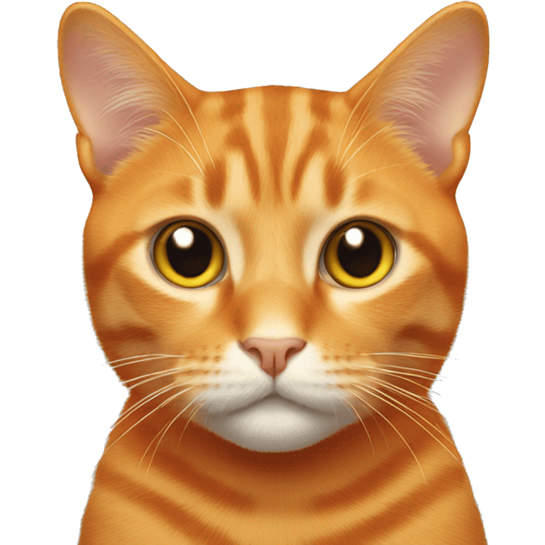 Orange cat with small head  emoji