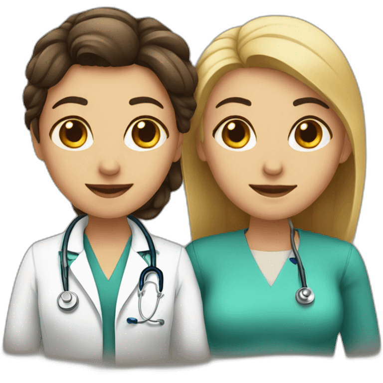 Doctor with her girlfriend emoji