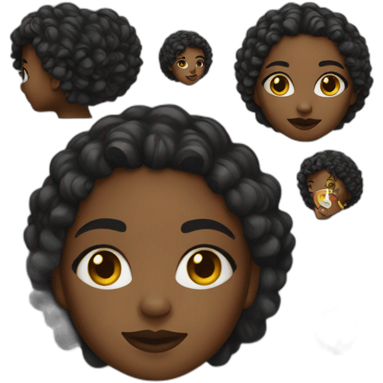 Black girl artist emoji