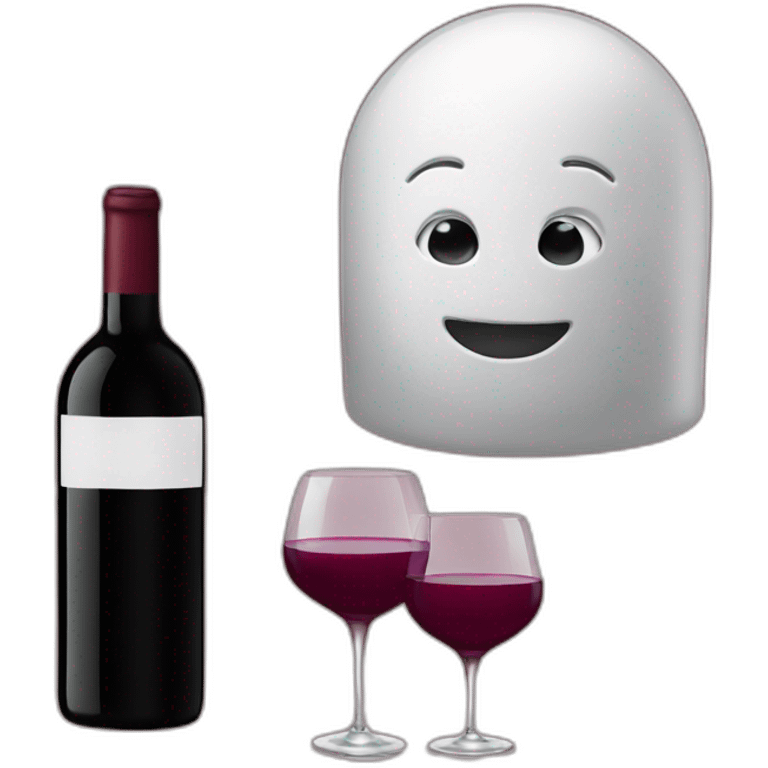 Informatic and wine emoji