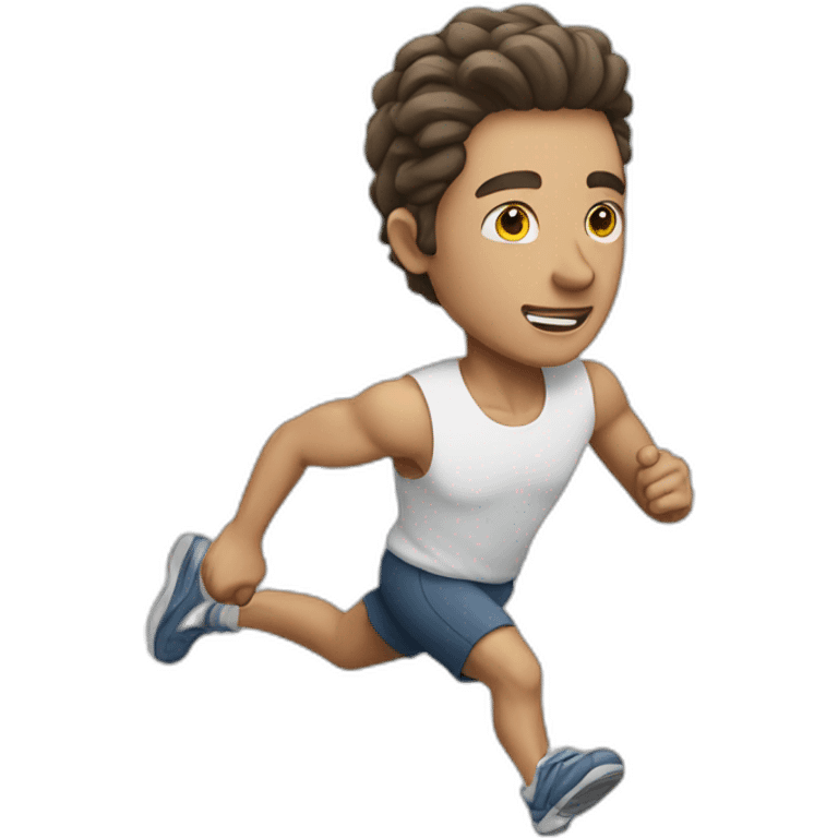 A white man who is running emoji