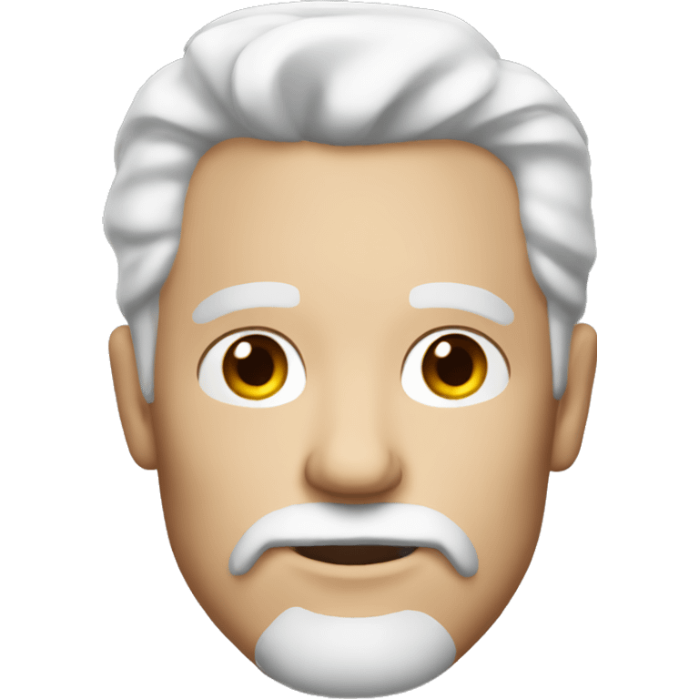 white haired man with a red goatee looking sexy emoji