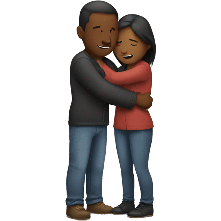 Couple hugging emoji