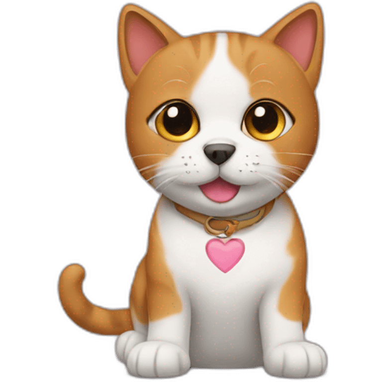 cat-love-dog emoji