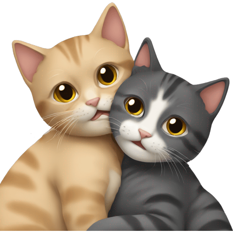 2 Cats cuddling emoji