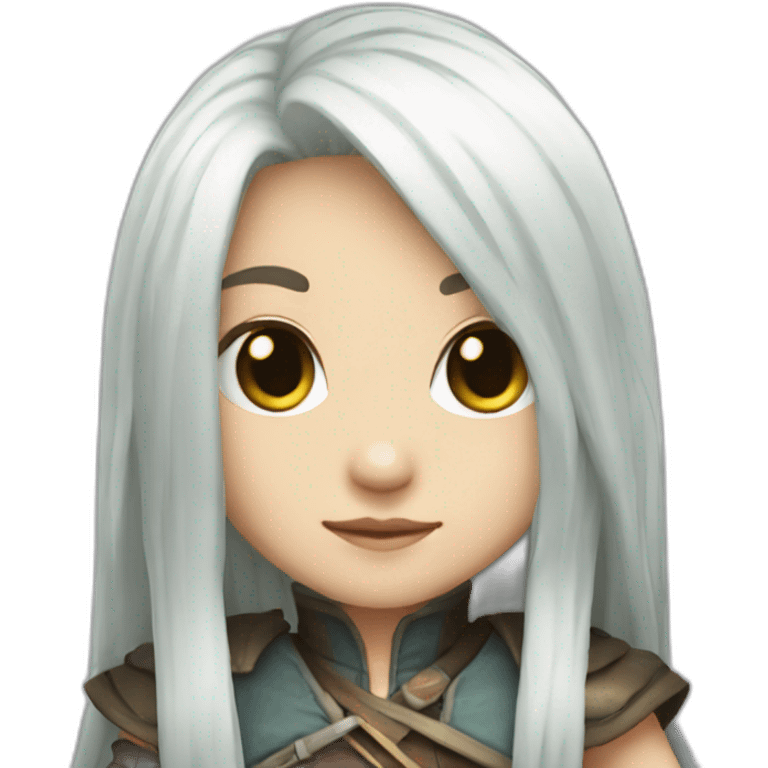 rpg-girl-with-long-straight-white-hair like chibi emoji