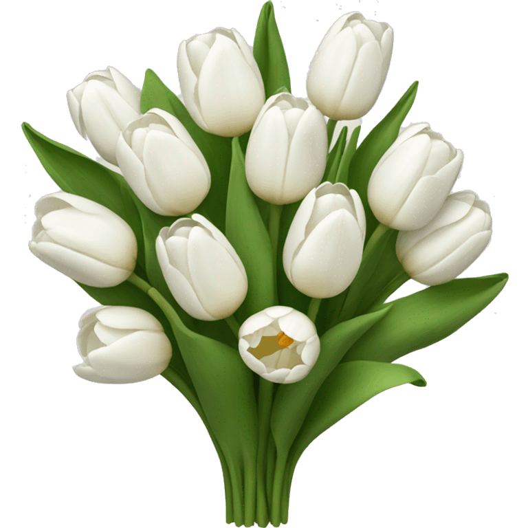 white tulip bouquet  emoji