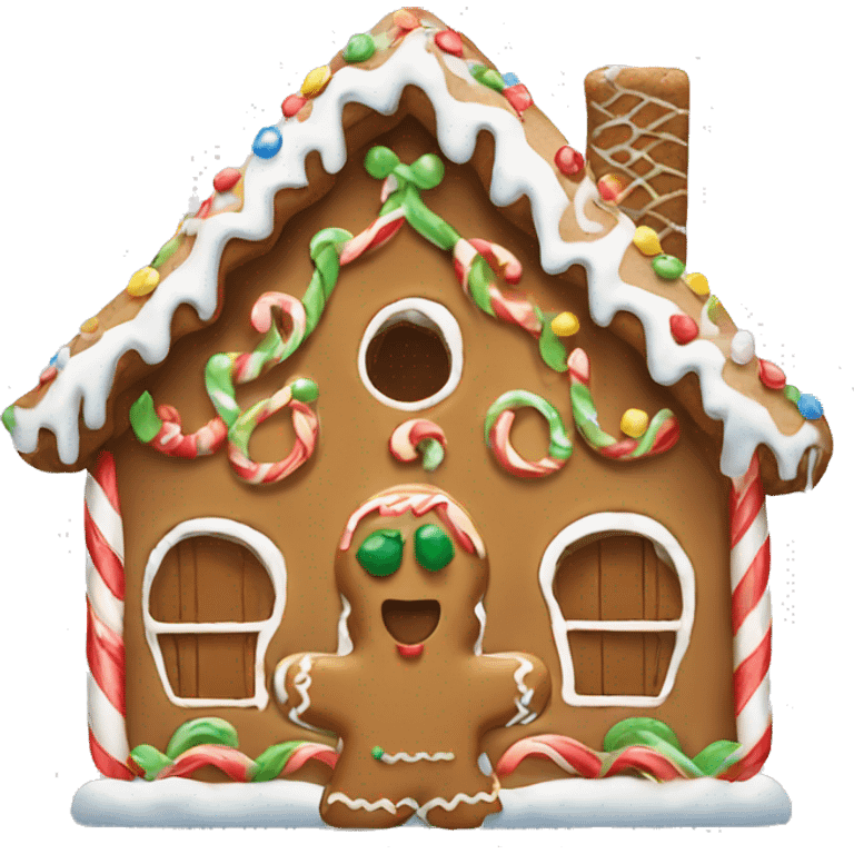 Gingerbread house emoji