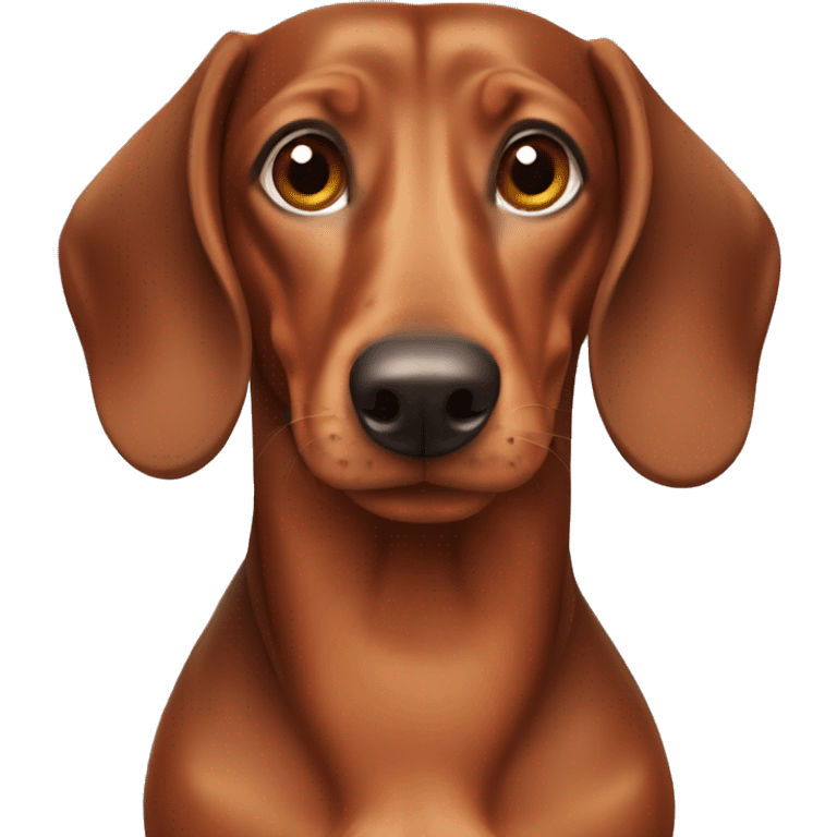 Brown dachshund emoji