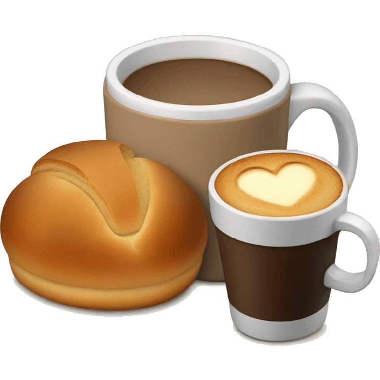 coffee and bread emoji