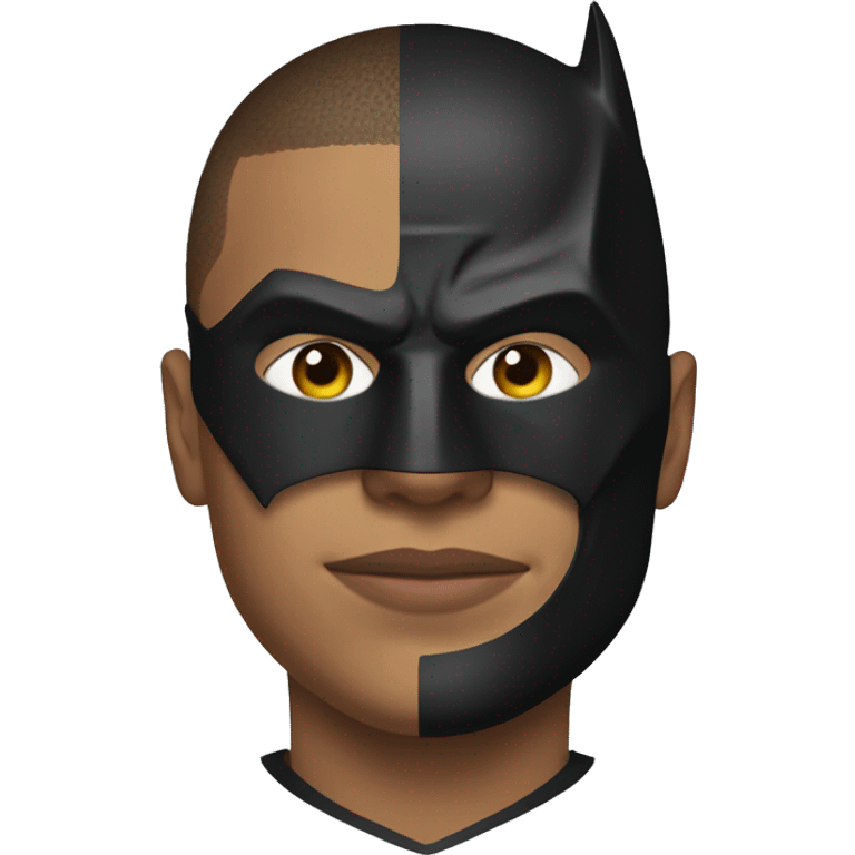 Kylian Mbappe with the mask of Batman emoji