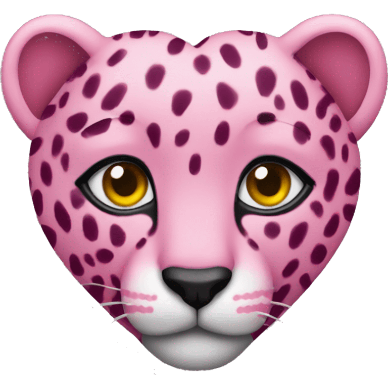 pink cheetah heart emoji