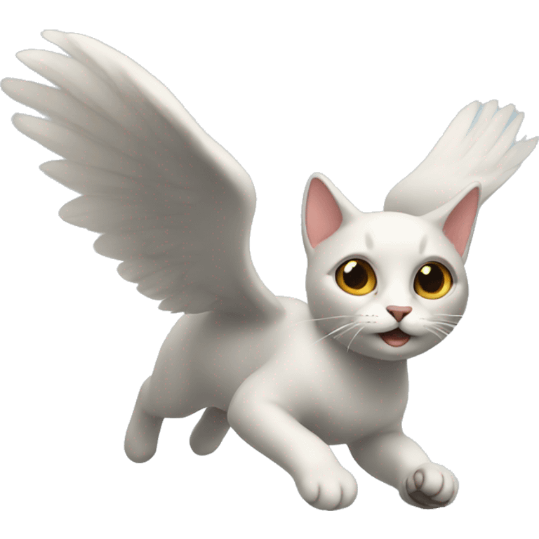 flying cat emoji