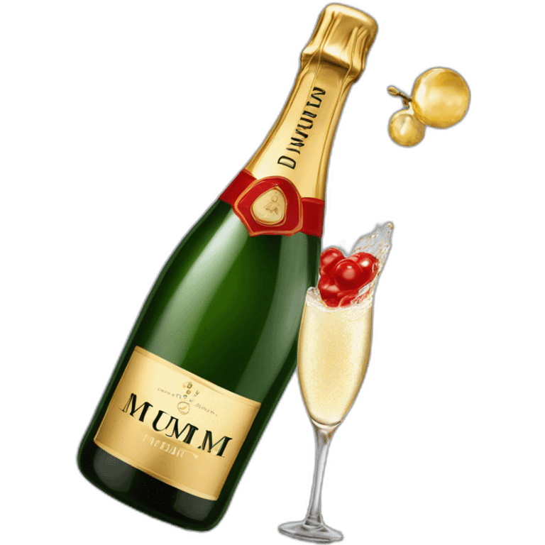 bouteille de champagne mumm rouge emoji