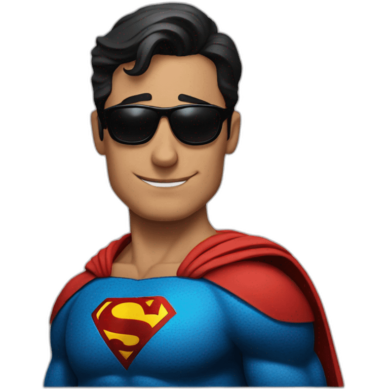 Superman with sunglasses emoji