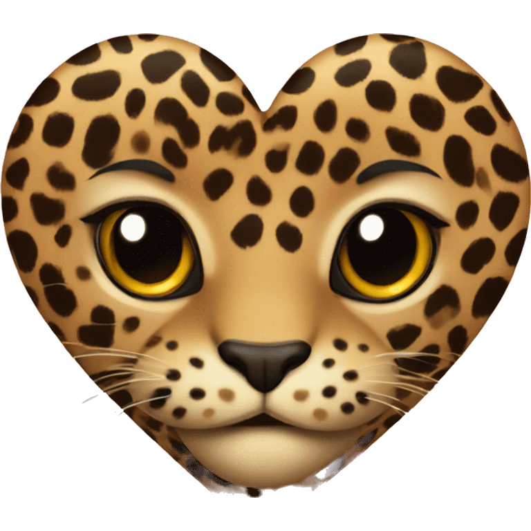 heart with leopard print in it  emoji