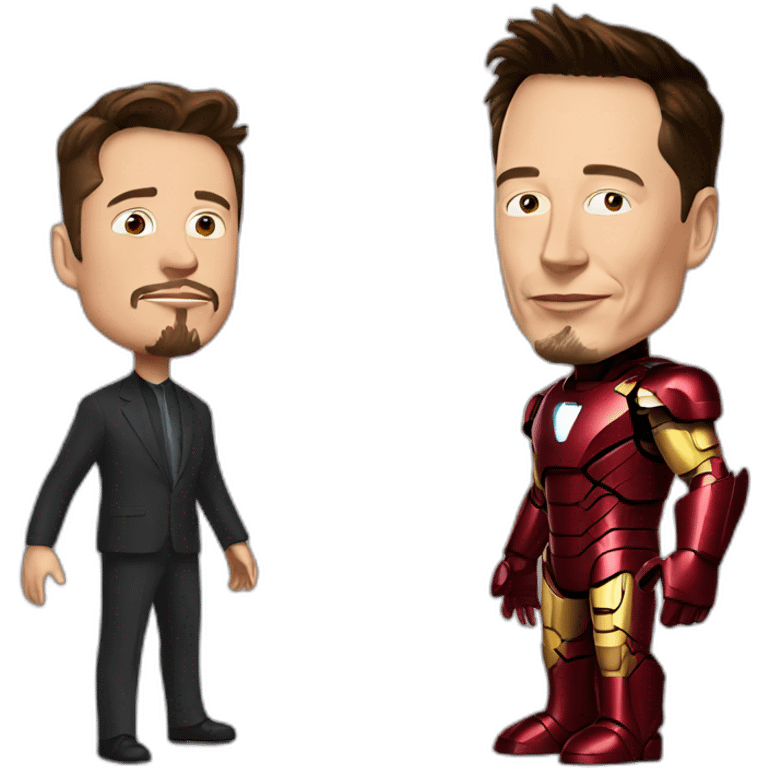 Elon Musk with iron man emoji