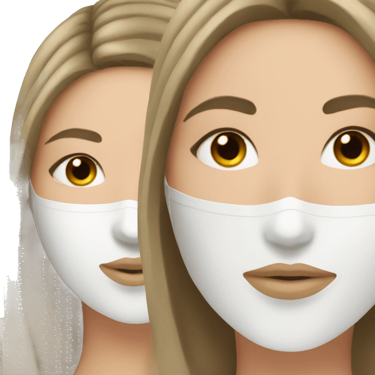 white girl skincare mask emoji