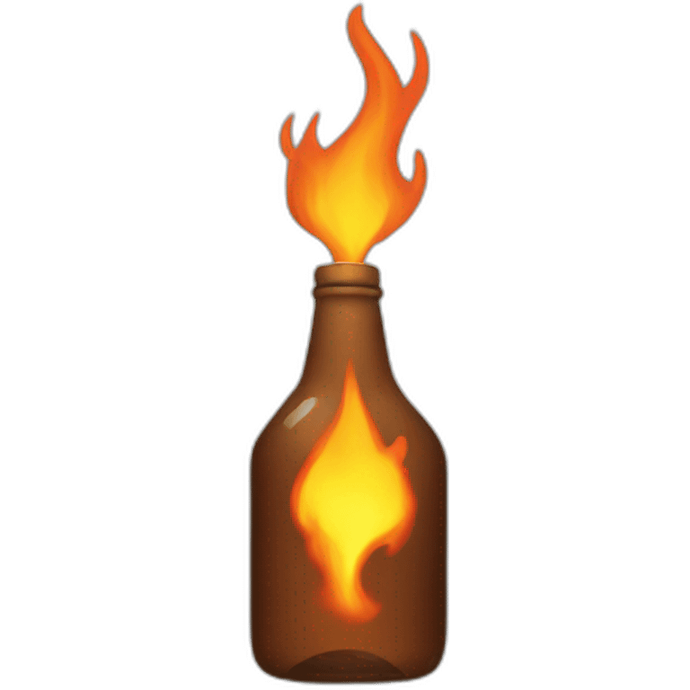 A burning bottle emoji