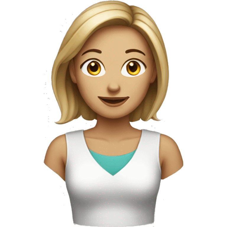 white woman seller emoji