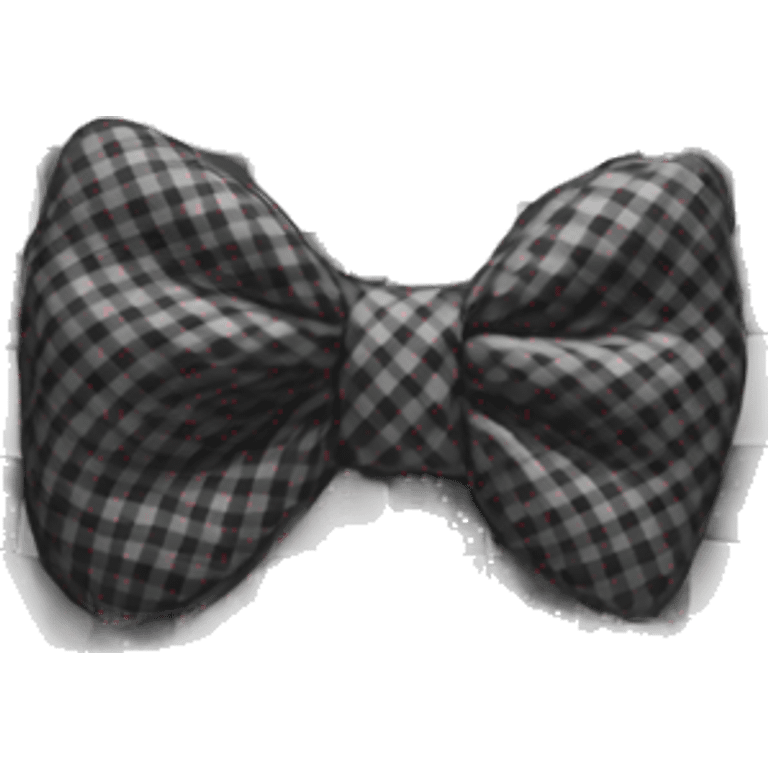 Black and white gingham bow  emoji