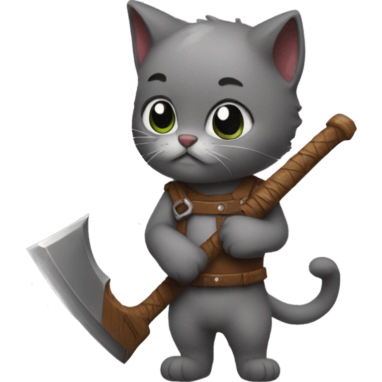 kitty double axe emoji