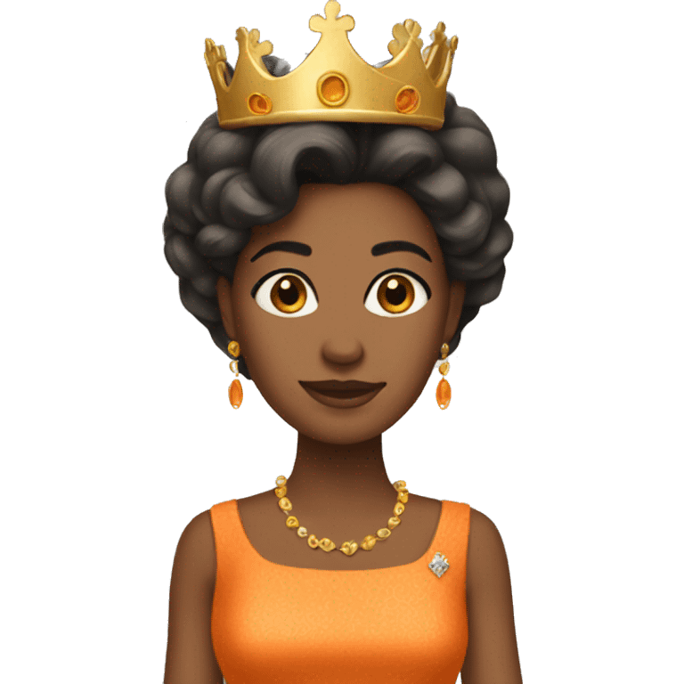 queen orange dress emoji