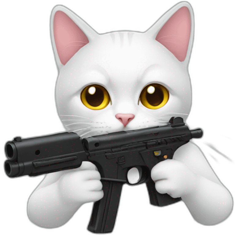 cat with gun emoji