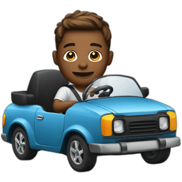 Gay Man Driving Small Car emoji