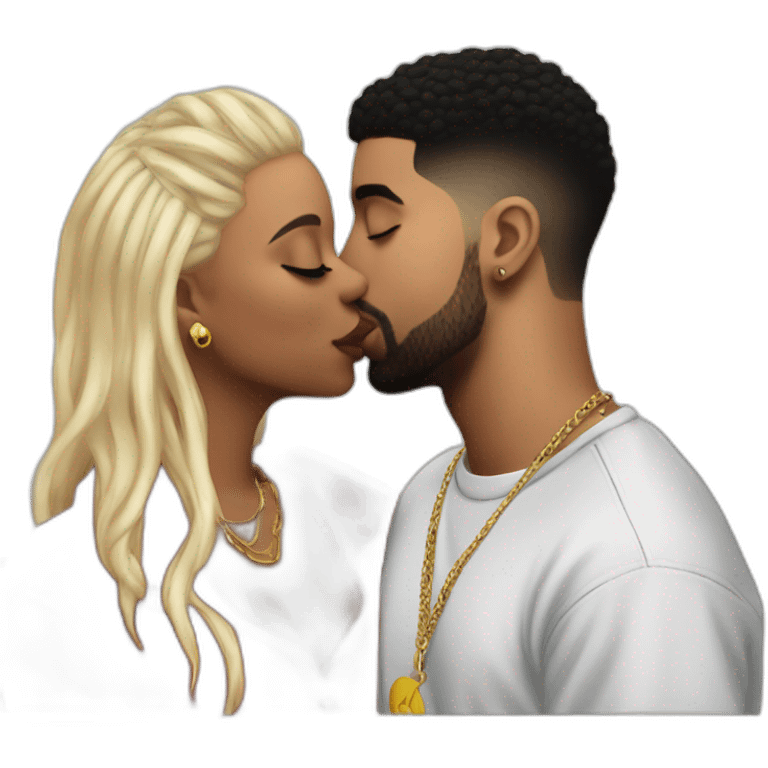 drake kissing 21 savage emoji