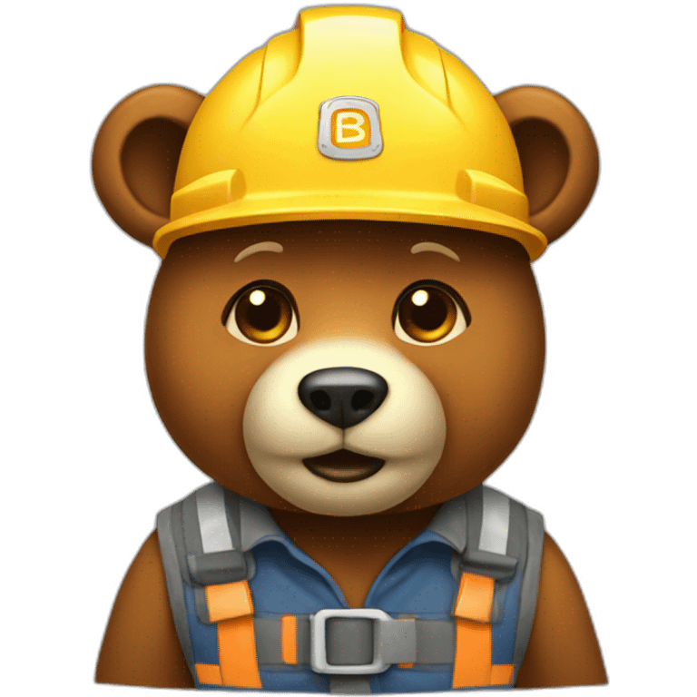 construction bear emoji