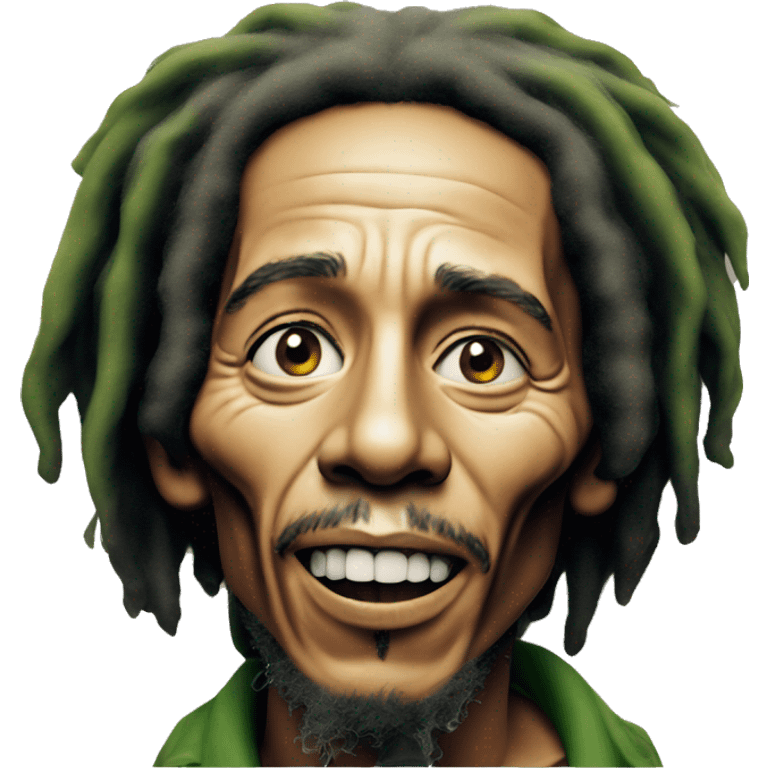 Bob Marley blowing smoke emoji