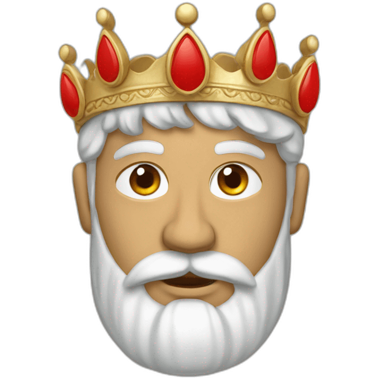 El bey Tunisia with red crown tissu around head, a beard and moustache  emoji