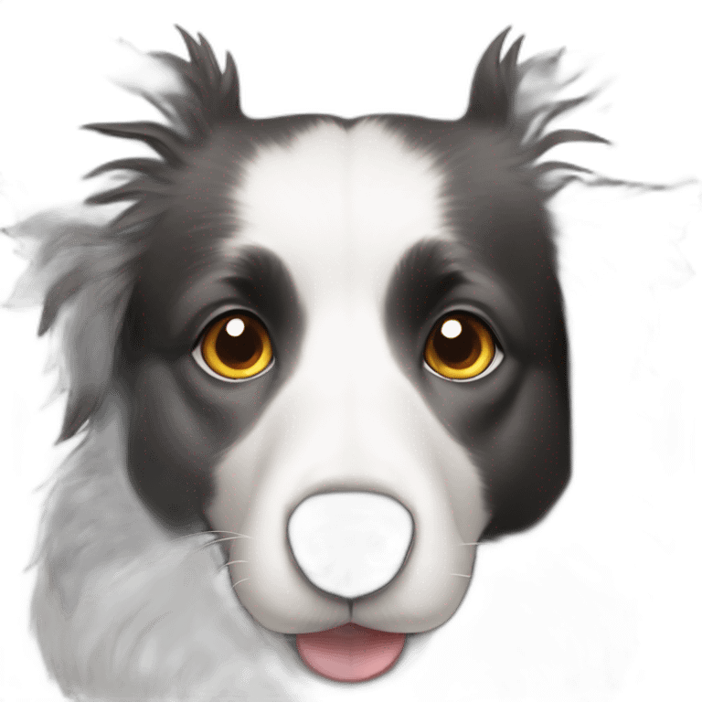 Border collie dog emoji