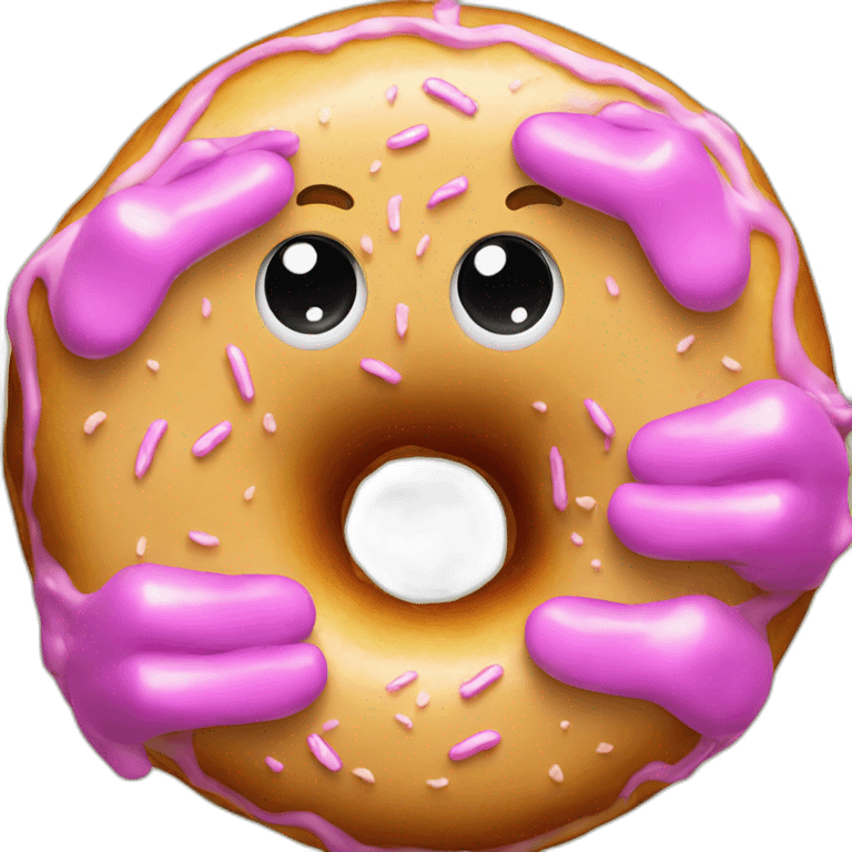 donut with two fingers inside emoji