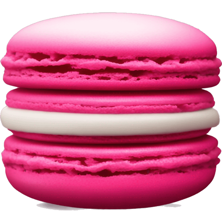 Realistic hot pink macaroon emoji