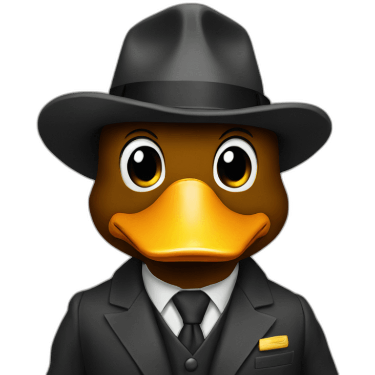 general duck in suit emoji