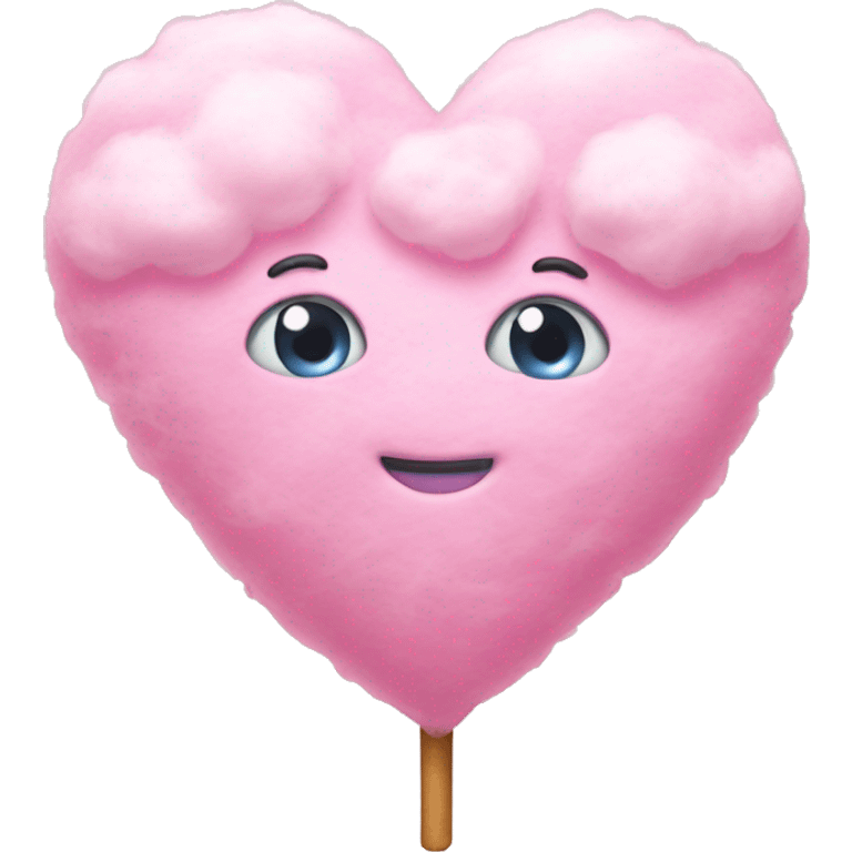 Cotton candy heart emoji