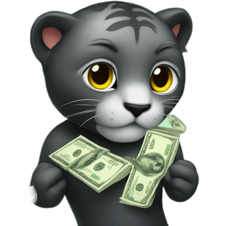 panther with money emoji