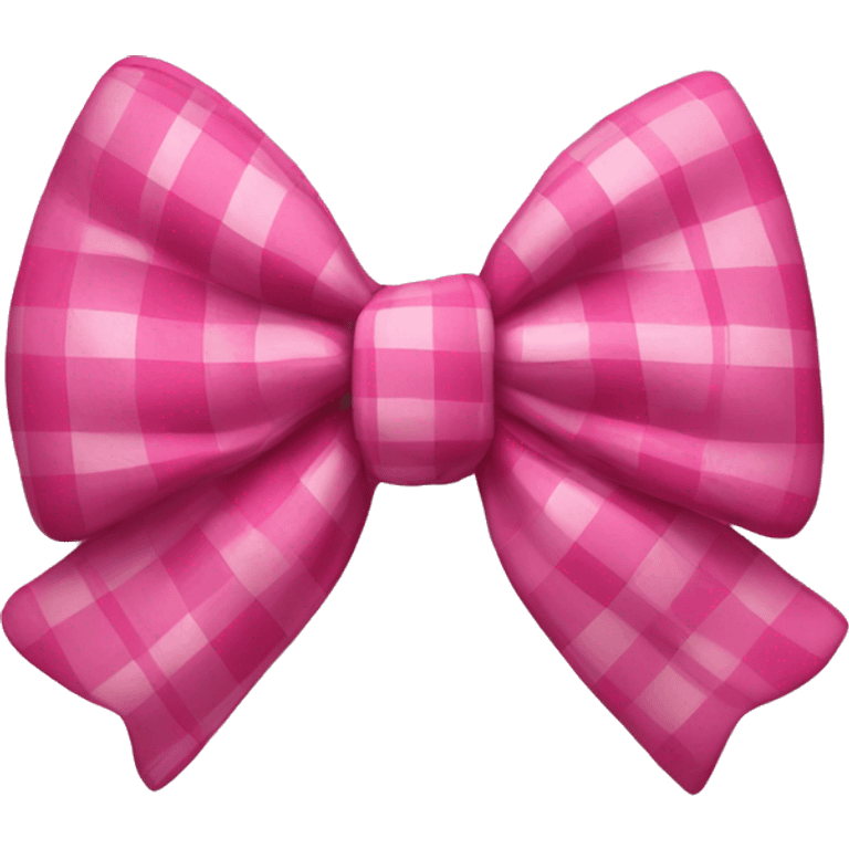 Plaid pink bow emoji