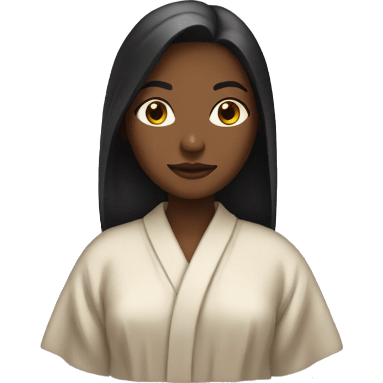 A girl with a robe on emoji