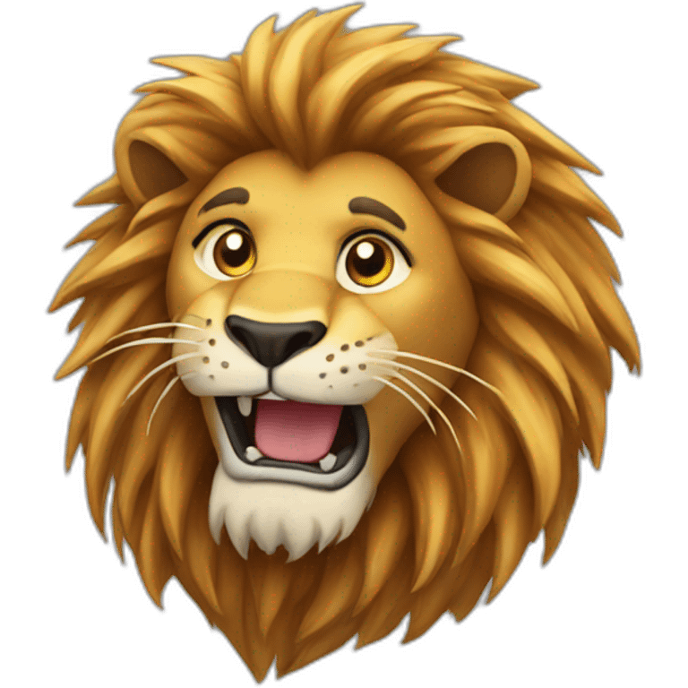 Lion scratch emoji