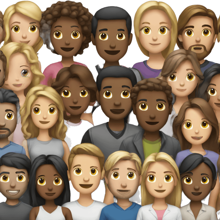 group of people standing emoji