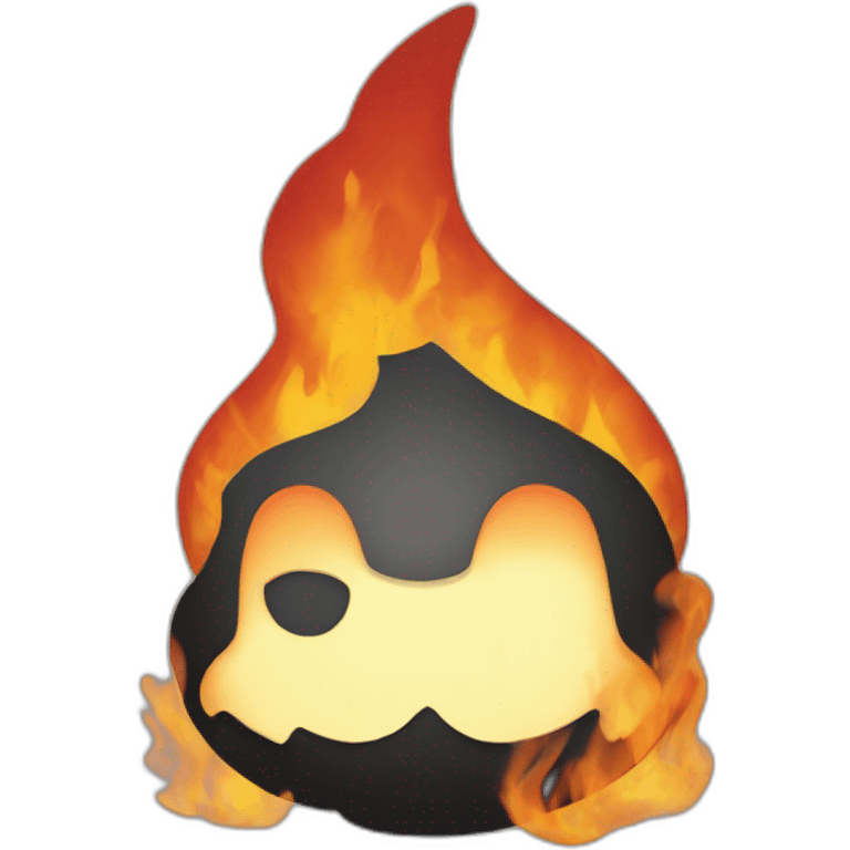 GitHub logo on fire emoji