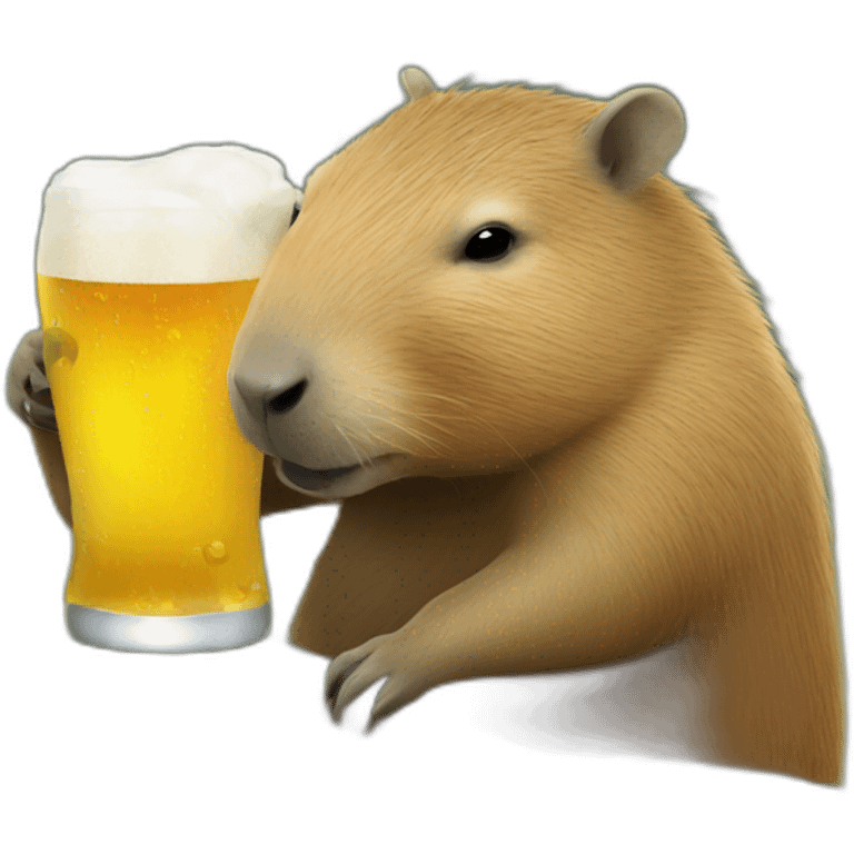 capybara drinking beer emoji