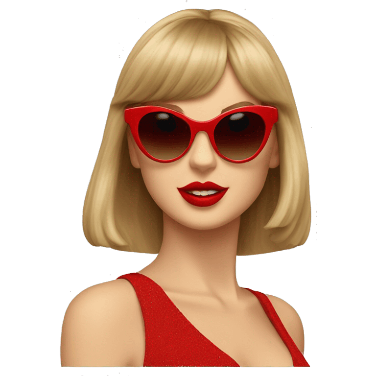 taylor swift red cateye sunglasses emoji